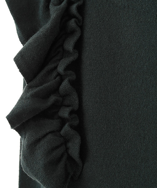 The Virgnia（ザ ヴァージニア）の「フリルスリーブニットワンピース（ワンピース・レディース・ブラック/グリーン・FREE）」の7枚目の写真