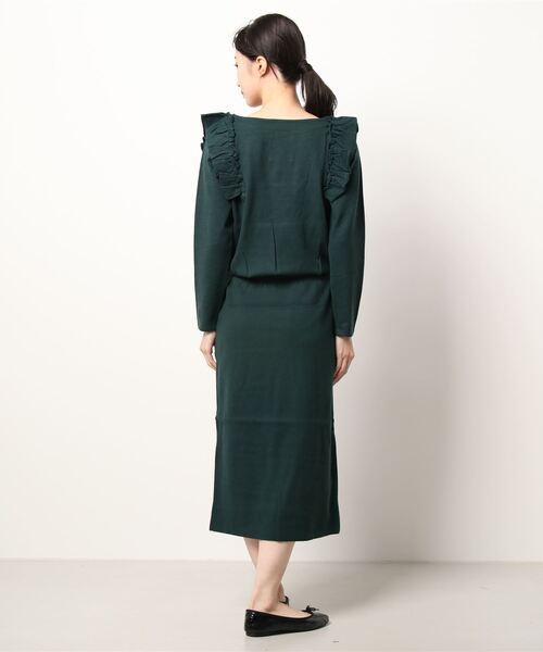 The Virgnia（ザ ヴァージニア）の「フリルスリーブニットワンピース（ワンピース・レディース・ブラック/グリーン・FREE）」の9枚目の写真