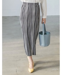 Re:EDIT | [リエディ]細プリーツロングタイトスカートボトムス/スカート/プリーツスカート/ロング丈/ウエストゴム/春カラー(スカート)