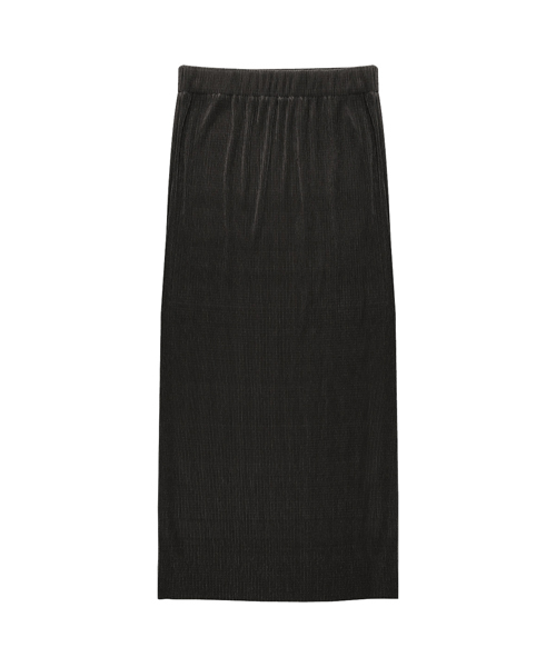 Re:EDIT（リエディ）の「[リエディ]細プリーツロングタイトスカートボトムス/スカート/プリーツスカート/ロング丈/ウエストゴム/春カラー（スカート・レディース・ピンク/ブラック×ホワイト/ブラック/マルチ/ラベンダー/グレー/モカ・LARGE/MEDIUM）」の2枚目の写真