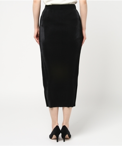 Re:EDIT（リエディ）の「[リエディ]細プリーツロングタイトスカートボトムス/スカート/プリーツスカート/ロング丈/ウエストゴム/春カラー（スカート・レディース・ピンク/ブラック×ホワイト/ブラック/マルチ/ラベンダー/グレー/モカ・LARGE/MEDIUM）」の10枚目の写真