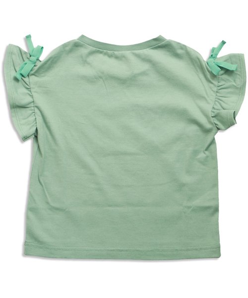 apres les cours（アプレレクール）の「袖リボン半袖Tシャツ（Tシャツ/カットソー・キッズ・キャメル/グリーン/ピンク・120/100/130/90/80/110）」の7枚目の写真