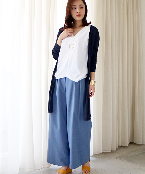 N.（N. Natural Beauty Basic）（エヌエヌナチュラルビューティーベーシック）の「◆タックドレープノースリーブブラウス（シャツ/ブラウス・レディース・ブラック/ホワイト/グレー/ブラウン・MEDIUM）」の8枚目の写真