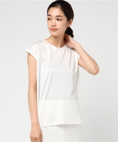 SLY（スライ）の「CELLNOBLE キャップスリーブTOPS（タンクトップ・レディース・ブラック/オフホワイト/トップグレー・FREE）」の4枚目の写真