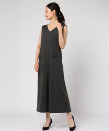 Pierrot | ポンチ素材ワイドシルエットオールインワン(つなぎ/オールインワン)