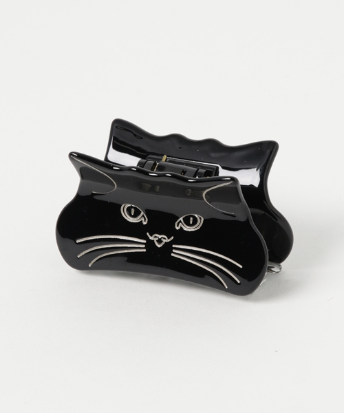 florist(フローリスト)の「ネコバンスクリップ(バレッタ/ヘアクリップ・レディース・ブラック/ブラウン/ピンク・FREE)」の2枚目の写真