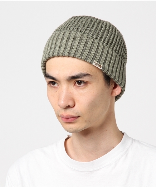 THE NORTH FACE（ザノースフェイス）の「ザ・ノース・フェイス　ビーニー / ピグメントダイビーニー（ニットキャップ/ビーニー・メンズ・ブラック/オリーブ/ライトインディゴブルー/サーモンピンク・FREE）」の3枚目の写真