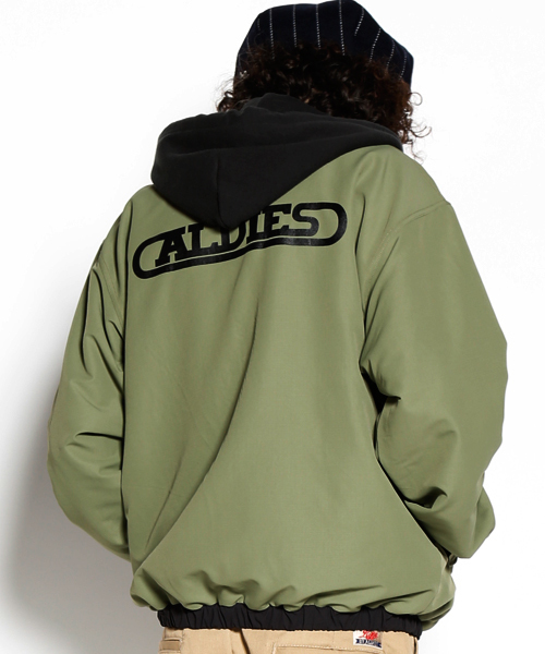 ALDIES（アールディーズ）の「Humble 2Way Parka / ハンブルツーウェイパーカー（パーカー・メンズ・ブラック/オリーブ/ネイビー・SMALL/MEDIUM/LARGE/X-LARGE）」の2枚目の写真