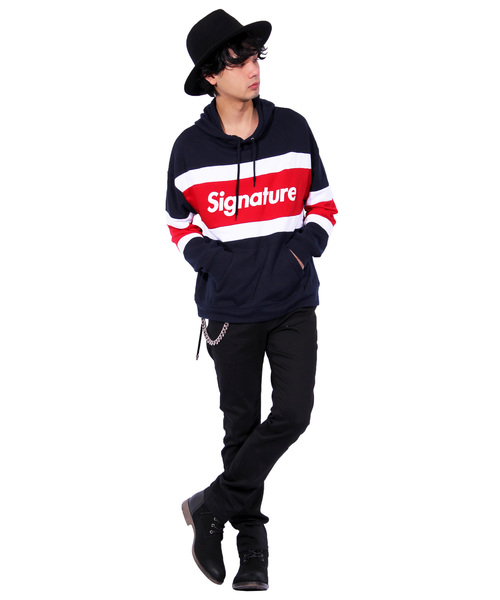 ８(eight)（エイト）の「切替 ロゴ プルオーバー パーカー（パーカー・メンズ・ホワイト/ブラック/ネイビー・MEDIUM/LARGE）」の9枚目の写真