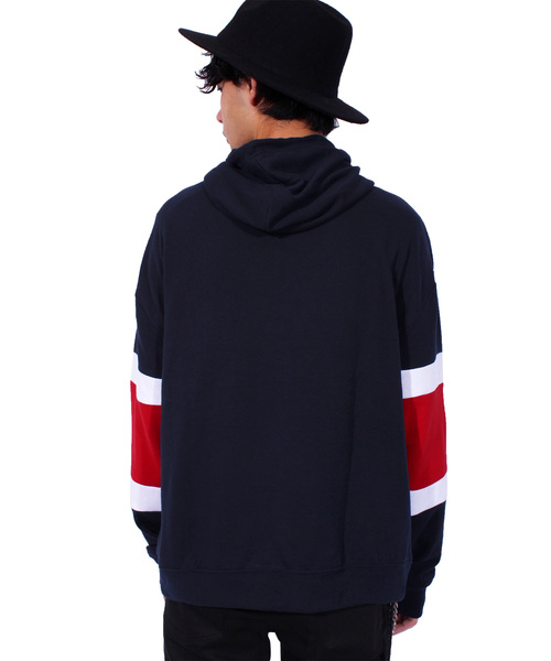 ８(eight)（エイト）の「切替 ロゴ プルオーバー パーカー（パーカー・メンズ・ホワイト/ブラック/ネイビー・MEDIUM/LARGE）」の7枚目の写真