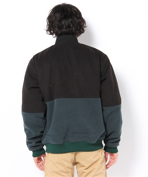 WHO'S WHO gallery（フーズフーギャラリー）の「パネルスタジアムジャケット（スタジャン・メンズ・ブラック/ネイビー・MEDIUM/LARGE）」の4枚目の写真