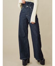 EMODA | フリルハイウエストワイドデニム(デニムパンツ)