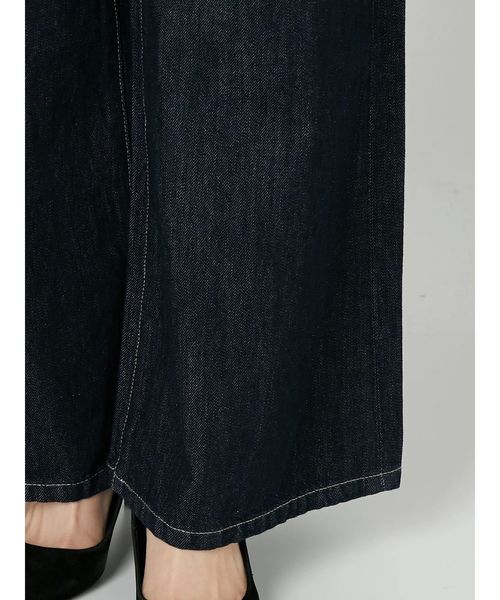 EMODA（エモダ）の「フリルハイウエストワイドデニム（デニムパンツ・レディース・ブルー/インディゴブルー/ブラック・MEDIUM/X-SMALL/SMALL）」の10枚目の写真