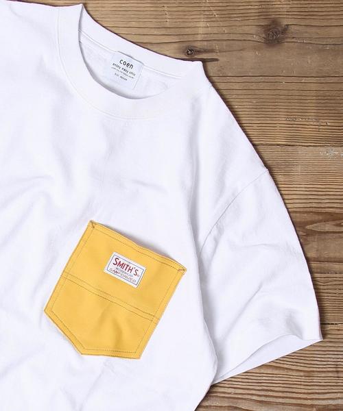 coen（コーエン）の「【女性にも人気】SMITH別注ポケットTシャツ(一部WEB限定カラー)（Tシャツ/カットソー・メンズ・ホワイト/ホワイト系その他/ホワイト系その他2/ブラウン/ケリー/ネイビー/ブルー系その他3/ブルー系その他4/ダークグリーン/ブルー系その他5/イエロー・SMALL/MEDIUM/X-LARGE/LARGE）」の11枚目の写真