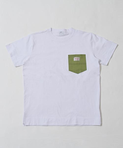 coen（コーエン）の「【女性にも人気】SMITH別注ポケットTシャツ(一部WEB限定カラー)（Tシャツ/カットソー・メンズ・ホワイト/ホワイト系その他/ホワイト系その他2/ブラウン/ケリー/ネイビー/ブルー系その他3/ブルー系その他4/ダークグリーン/ブルー系その他5/イエロー・SMALL/MEDIUM/X-LARGE/LARGE）」の16枚目の写真