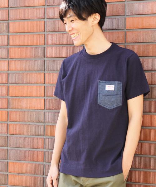 coen（コーエン）の「【女性にも人気】SMITH別注ポケットTシャツ(一部WEB限定カラー)（Tシャツ/カットソー・メンズ・ホワイト/ホワイト系その他/ホワイト系その他2/ブラウン/ケリー/ネイビー/ブルー系その他3/ブルー系その他4/ダークグリーン/ブルー系その他5/イエロー・SMALL/MEDIUM/X-LARGE/LARGE）」の18枚目の写真