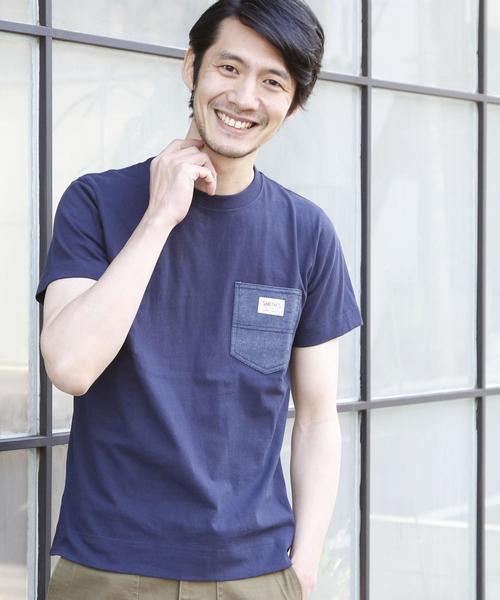 coen（コーエン）の「【女性にも人気】SMITH別注ポケットTシャツ(一部WEB限定カラー)（Tシャツ/カットソー・メンズ・ホワイト/ホワイト系その他/ホワイト系その他2/ブラウン/ケリー/ネイビー/ブルー系その他3/ブルー系その他4/ダークグリーン/ブルー系その他5/イエロー・SMALL/MEDIUM/X-LARGE/LARGE）」の19枚目の写真