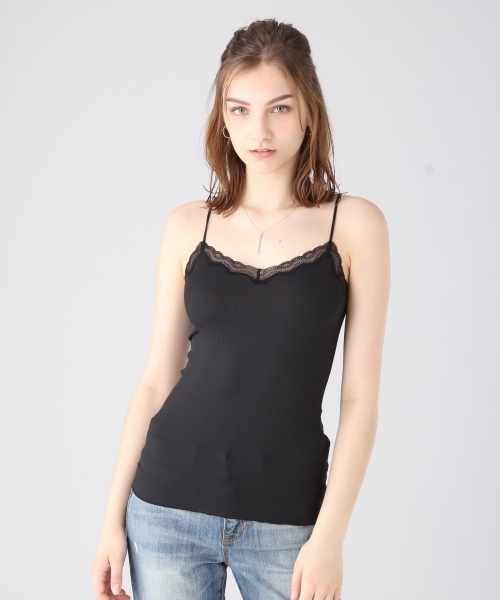 bijorie（ビジュリィ）の「テレコ/ストレッチレースキャミソール（その他アンダーウェア/インナー・レディース・ホワイト/ライトピンク/ベージュ/ブラック・L/M）」の8枚目の写真