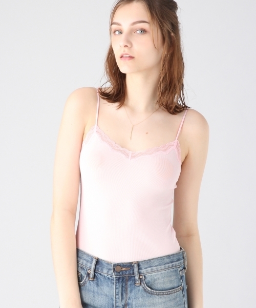 bijorie（ビジュリィ）の「テレコ/ストレッチレースキャミソール（その他アンダーウェア/インナー・レディース・ホワイト/ライトピンク/ベージュ/ブラック・L/M）」の9枚目の写真