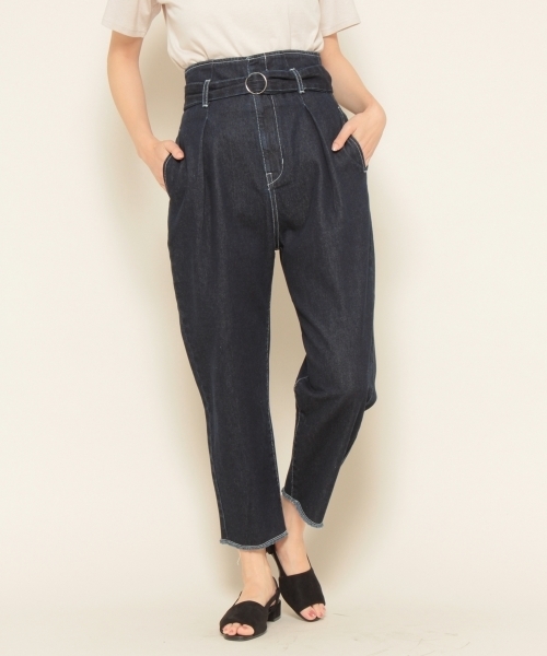 PAGEBOY（ページボーイ）の「デニムマムパンツ（デニムパンツ・レディース・ライトブルー/インディゴブルー/ブルー・FREE）」の3枚目の写真