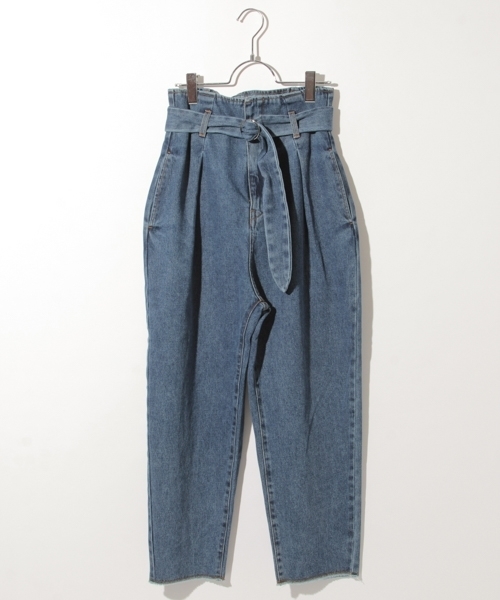 PAGEBOY（ページボーイ）の「デニムマムパンツ（デニムパンツ・レディース・ライトブルー/インディゴブルー/ブルー・FREE）」の4枚目の写真