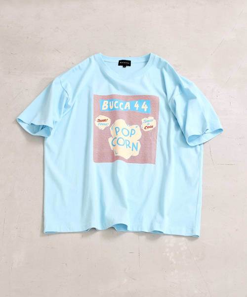 BUCCA 44（ブッカフォーティーフォー）の「【BUCCA 44】ポップコーンプリントTシャツ（Tシャツ/カットソー・メンズ・ホワイト/サックスブルー・MEDIUM/LARGE/X-LARGE/XX-LARGE/XXX-LARGE）」の5枚目の写真