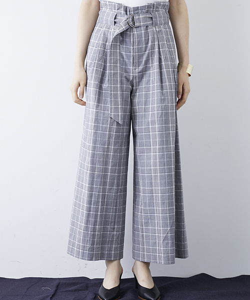 STUDIOUS(ステュディオス)の「【STUDIOUS】ベルテッドワイドパンツ(その他パンツ・レディース・グレー/キャメル/ネイビー・0/1)」の4枚目の写真