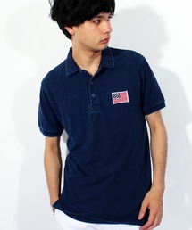 ８(eight) | 星条旗 半袖 ポロシャツ インディゴ(ポロシャツ)