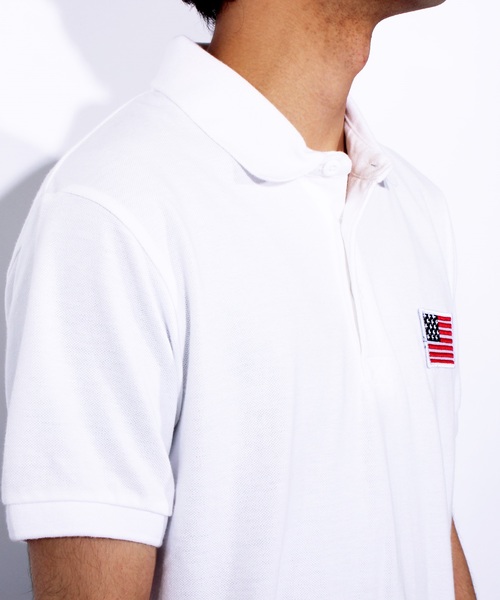 ８(eight)（エイト）の「星条旗 半袖 ポロシャツ インディゴ（ポロシャツ・メンズ・ホワイト/ブラック/インディゴブルー/ブルー・MEDIUM/LARGE/X-LARGE）」の13枚目の写真