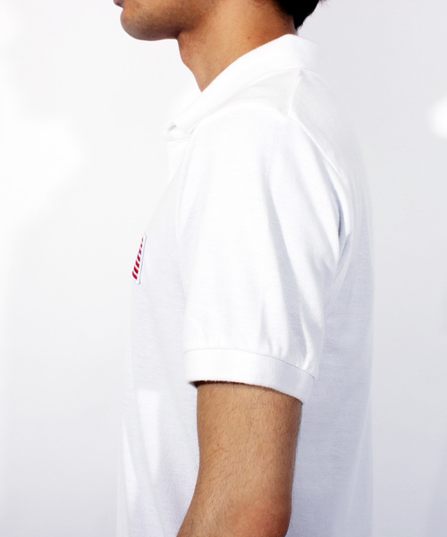 ８(eight)（エイト）の「星条旗 半袖 ポロシャツ インディゴ（ポロシャツ・メンズ・ホワイト/ブラック/インディゴブルー/ブルー・MEDIUM/LARGE/X-LARGE）」の17枚目の写真