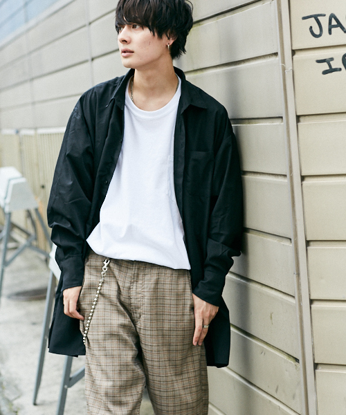 kutir(クティール)の「long shirt outer/ロングシャツアウター(シャツ/ブラウス・メンズ・ブラック/ベージュ/ダークブルー・MEDIUM/LARGE)」の2枚目の写真