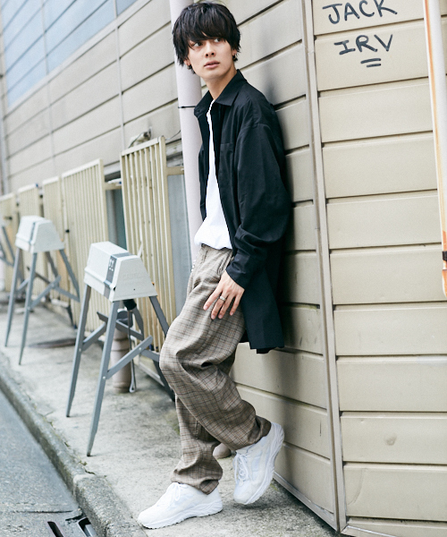 kutir(クティール)の「long shirt outer/ロングシャツアウター(シャツ/ブラウス・メンズ・ブラック/ベージュ/ダークブルー・MEDIUM/LARGE)」の4枚目の写真