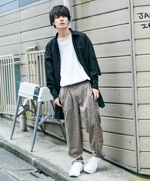 kutir(クティール)の「long shirt outer/ロングシャツアウター(シャツ/ブラウス・メンズ・ブラック/ベージュ/ダークブルー・MEDIUM/LARGE)」の5枚目の写真