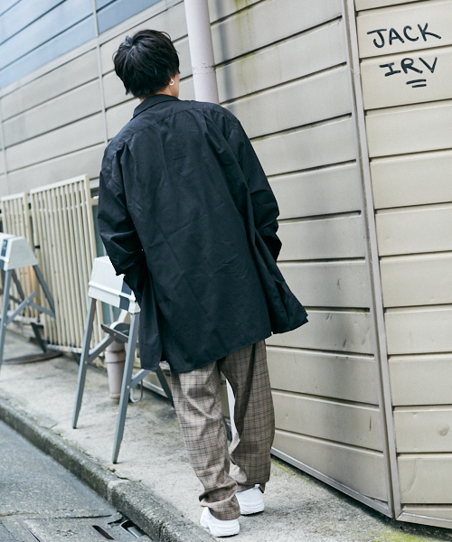 kutir(クティール)の「long shirt outer/ロングシャツアウター(シャツ/ブラウス・メンズ・ブラック/ベージュ/ダークブルー・MEDIUM/LARGE)」の7枚目の写真