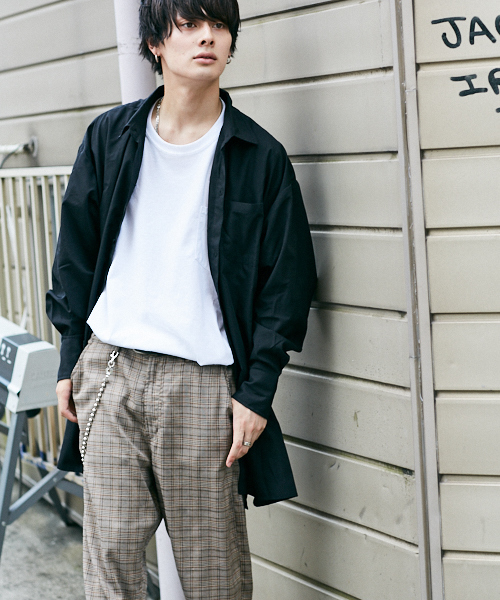 kutir(クティール)の「long shirt outer/ロングシャツアウター(シャツ/ブラウス・メンズ・ブラック/ベージュ/ダークブルー・MEDIUM/LARGE)」の10枚目の写真