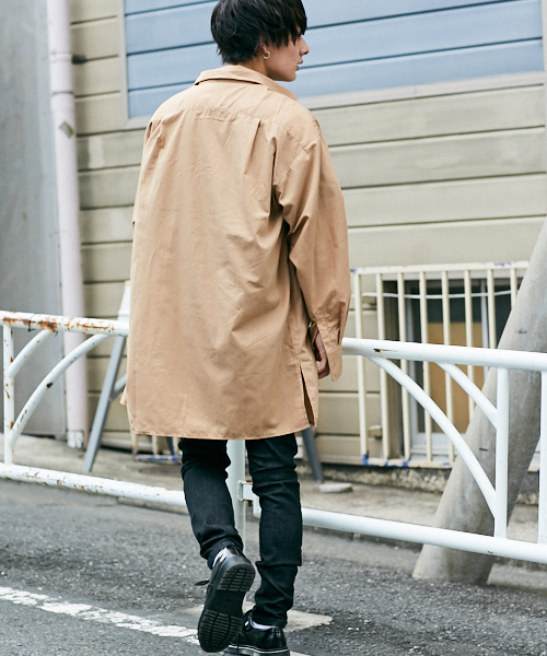 kutir(クティール)の「long shirt outer/ロングシャツアウター(シャツ/ブラウス・メンズ・ブラック/ベージュ/ダークブルー・MEDIUM/LARGE)」の14枚目の写真