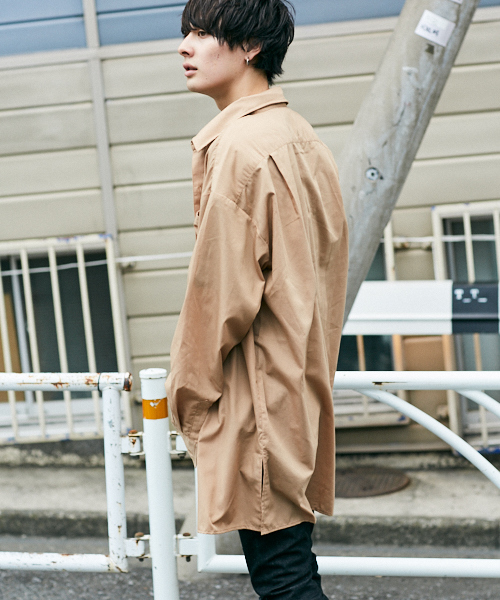 kutir(クティール)の「long shirt outer/ロングシャツアウター(シャツ/ブラウス・メンズ・ブラック/ベージュ/ダークブルー・MEDIUM/LARGE)」の15枚目の写真