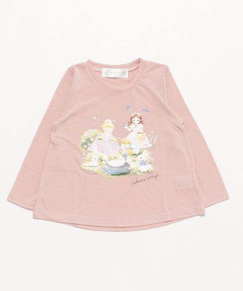 Catherine Cottage（キャサリンコテージ）の「オリジナルプリント　Aラインカットソー（Tシャツ/カットソー・キッズ・ブルー系その他/ピンク系その他/ホワイト系その他4/ホワイト系その他5/ブルー系その他2/ブルー系その他5/パープル系その他2/パープル系その他3/ピンク系その他3/ピンク系その他4・100/110/120/130/140/150）」の8枚目の写真