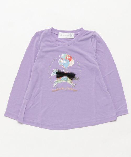 Catherine Cottage（キャサリンコテージ）の「オリジナルプリント　Aラインカットソー（Tシャツ/カットソー・キッズ・ブルー系その他/ピンク系その他/ホワイト系その他4/ホワイト系その他5/ブルー系その他2/ブルー系その他5/パープル系その他2/パープル系その他3/ピンク系その他3/ピンク系その他4・100/110/120/130/140/150）」の7枚目の写真