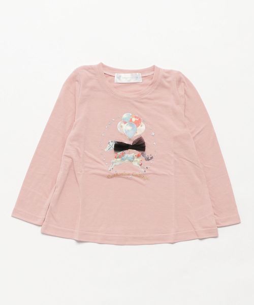 Catherine Cottage（キャサリンコテージ）の「オリジナルプリント　Aラインカットソー（Tシャツ/カットソー・キッズ・ブルー系その他/ピンク系その他/ホワイト系その他4/ホワイト系その他5/ブルー系その他2/ブルー系その他5/パープル系その他2/パープル系その他3/ピンク系その他3/ピンク系その他4・100/110/120/130/140/150）」の9枚目の写真