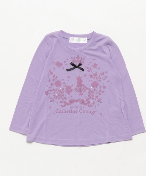 Catherine Cottage（キャサリンコテージ）の「オリジナルプリント　Aラインカットソー（Tシャツ/カットソー・キッズ・ブルー系その他/ピンク系その他/ホワイト系その他4/ホワイト系その他5/ブルー系その他2/ブルー系その他5/パープル系その他2/パープル系その他3/ピンク系その他3/ピンク系その他4・100/110/120/130/140/150）」の6枚目の写真