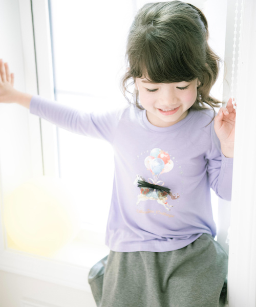 Catherine Cottage（キャサリンコテージ）の「オリジナルプリント　Aラインカットソー（Tシャツ/カットソー・キッズ・ブルー系その他/ピンク系その他/ホワイト系その他4/ホワイト系その他5/ブルー系その他2/ブルー系その他5/パープル系その他2/パープル系その他3/ピンク系その他3/ピンク系その他4・100/110/120/130/140/150）」の19枚目の写真