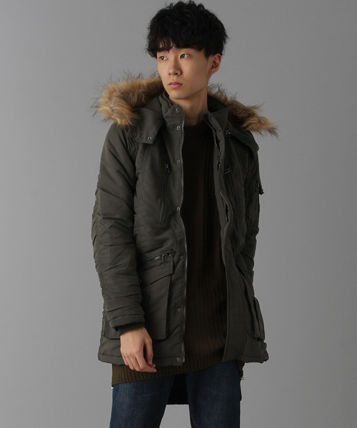 Burner（バーナー）の「【BURNER SELECT】微起毛 中綿ギャザーN3B（ミリタリージャケット・メンズ・ブラック/ネイビー/カーキ/カモフラージュ・M/L/XL）」の3枚目の写真