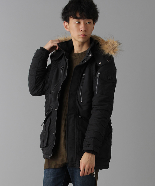 Burner（バーナー）の「【BURNER SELECT】微起毛 中綿ギャザーN3B（ミリタリージャケット・メンズ・ブラック/ネイビー/カーキ/カモフラージュ・M/L/XL）」の2枚目の写真