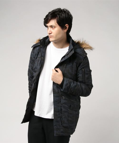 Burner（バーナー）の「【BURNER SELECT】微起毛 中綿ギャザーN3B（ミリタリージャケット・メンズ・ブラック/ネイビー/カーキ/カモフラージュ・M/L/XL）」の8枚目の写真