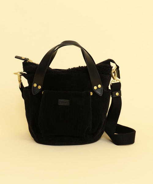 folna(フォルナ)の「【WEB限定】【別注】<Folna>∴コーデュロイ×ボアポケットショルダーバッグ -2WAY-(ショルダーバッグ・レディース・ブラック/グレー/ベージュ・FREE)」の11枚目の写真