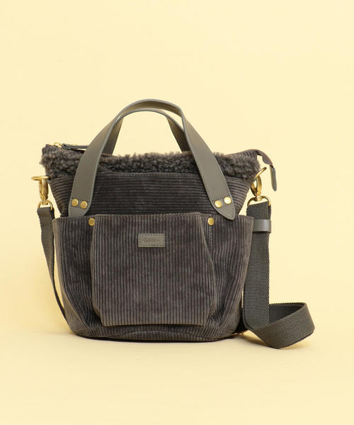 folna(フォルナ)の「【WEB限定】【別注】<Folna>∴コーデュロイ×ボアポケットショルダーバッグ -2WAY-(ショルダーバッグ・レディース・ブラック/グレー/ベージュ・FREE)」の15枚目の写真
