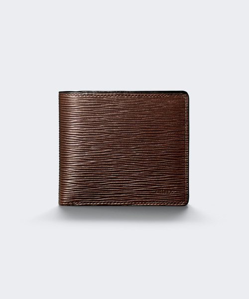 aniary（アニアリ）の「二つ折り財布（ウェーブレザー）（財布・メンズ・ネイビー/ブラウン/グレー/オリーブ/ダークブルー/ブラック/ブラウン系その他・FREE）」の3枚目の写真