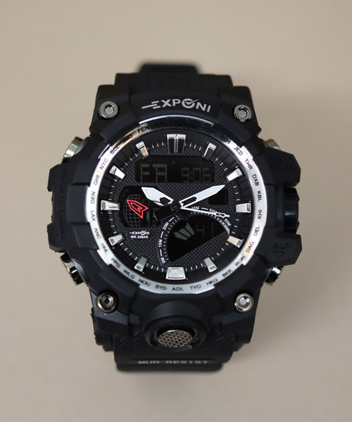 FL import collection（エフエルインポートコレクション）の「【EXPONI】多機能ダブルフェイスウォッチ（アナログ腕時計・メンズ・ブラック系その他2/ブラック系その他3/グリーン系その他2/ブルー系その他2/ブルー系その他3/レッド系その他2/レッド系その他3/シルバー系その他2/ゴールド系その他2・FREE）」の8枚目の写真