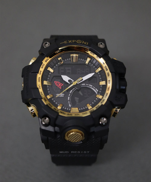 FL import collection（エフエルインポートコレクション）の「【EXPONI】多機能ダブルフェイスウォッチ（アナログ腕時計・メンズ・ブラック系その他2/ブラック系その他3/グリーン系その他2/ブルー系その他2/ブルー系その他3/レッド系その他2/レッド系その他3/シルバー系その他2/ゴールド系その他2・FREE）」の9枚目の写真